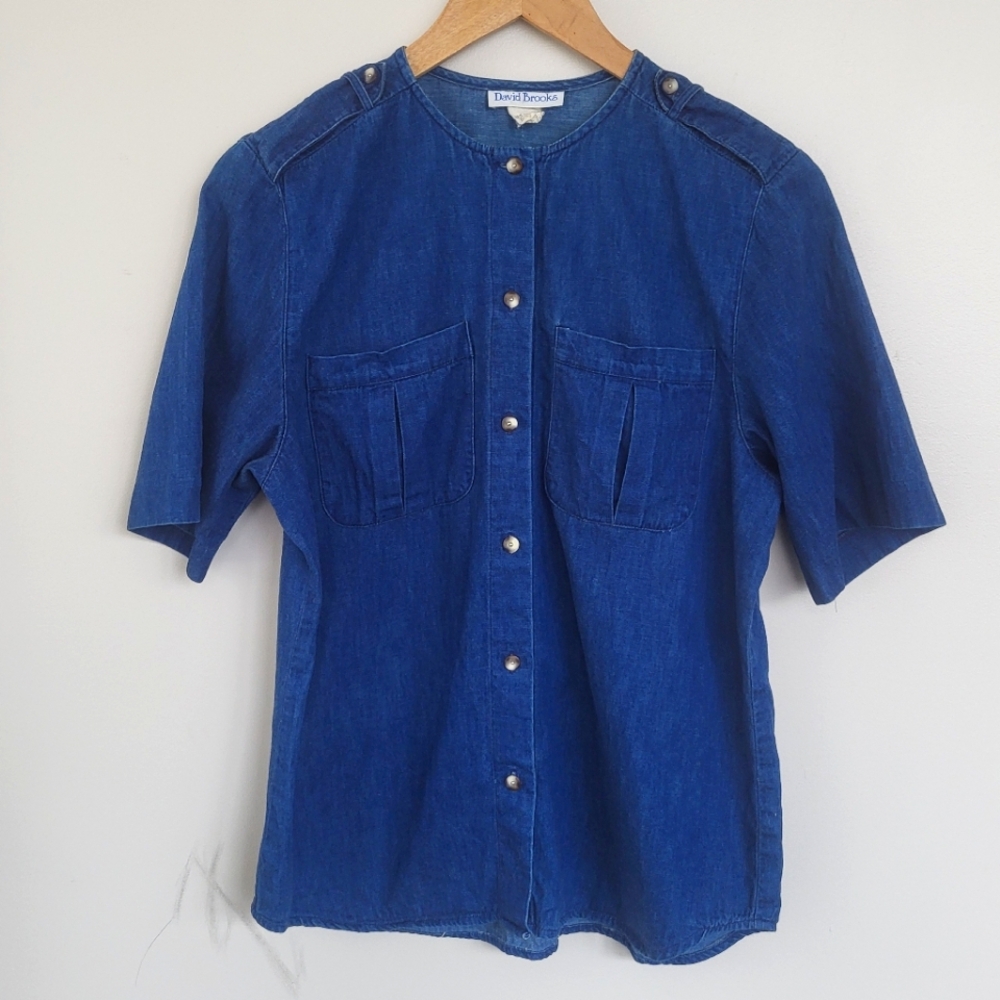 Vintage Denim Chambray Top